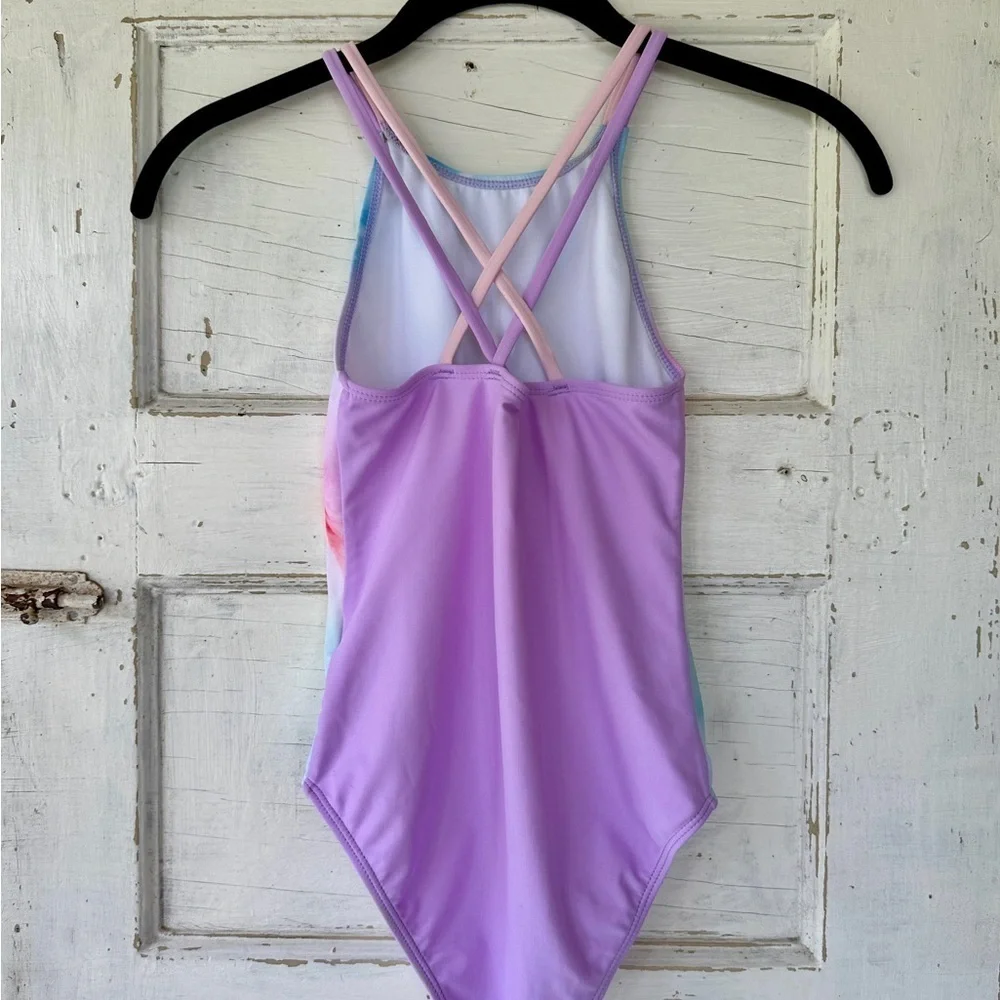 OP & CHILDRENS PLACE, SET OF 2, GIRLS SWIMSUITS. SIZE M(7/8)